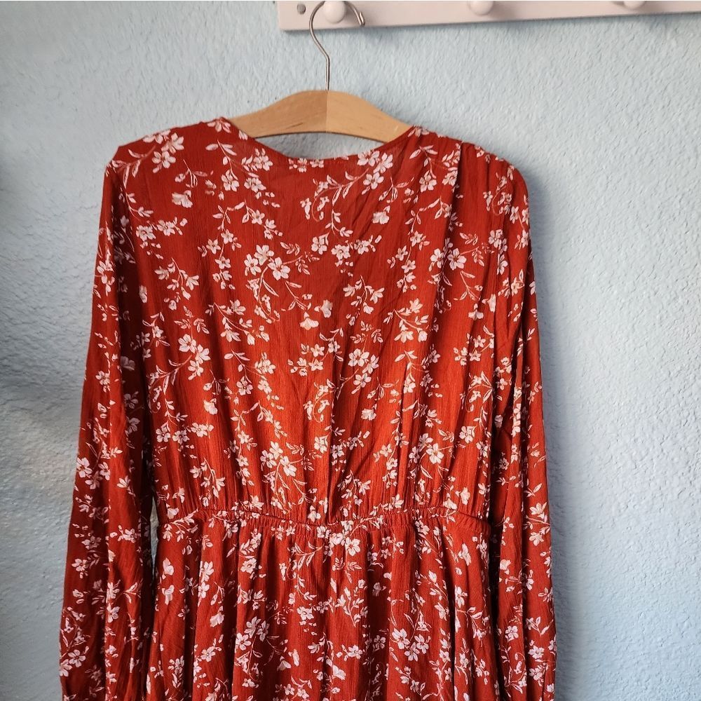Entro Red Floral Mini Dress - Picture 5 of 13